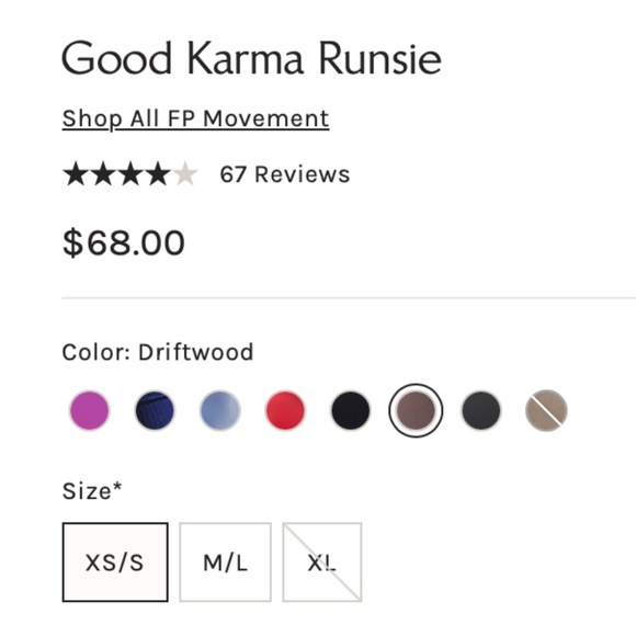 NWOT FP Movement Good Karma Runsie in Driftwood Brown XS/S - Picture 11 of 11